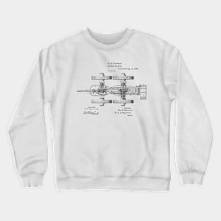 Ditching machine Trencher Vintage Patent Hand Drawing Crewneck Sweatshirt